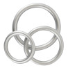 You2Toys Lot de 3 cockrings Silicone Thin Ring Gris